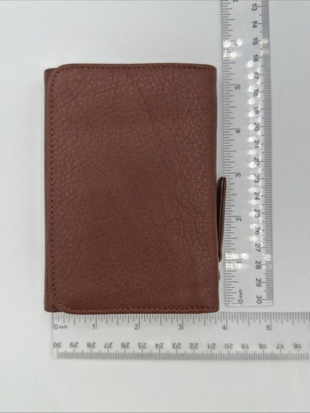 Osgoode Marley Leather Wallet, 17 Card Slots Pockets, Snap Closure, Brandy Color